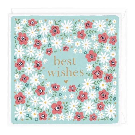 Floral Best Wishes Card Best Wishes Card Cards Greetings