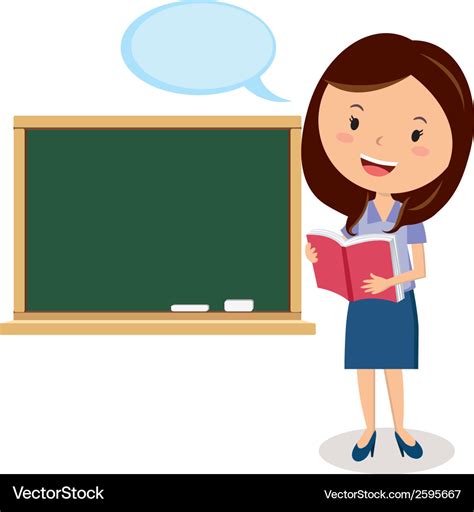 Cartoon Teacher Royalty Free Vector Image Vectorstock