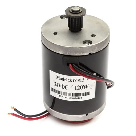 Motor Eléctrico E Scooter Dc 24v 120w 16t Zy6812 Piñón De Cinturón