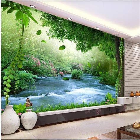 Custom 3d Stereoscopic Wallpaper Natural Scenery Wallpapers Environment