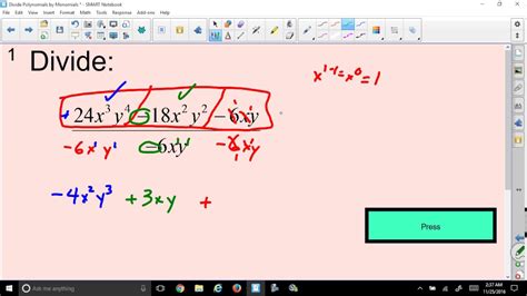 Focus on the leading terms inside and outside the division symbol. Dividing Polynomials by Monomials - YouTube