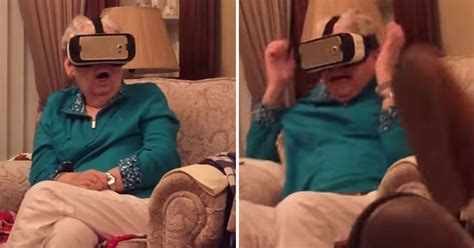 Grandma Experiences Virtual Reality For The First Time And Freaks Out Huffpost Uk Comedy