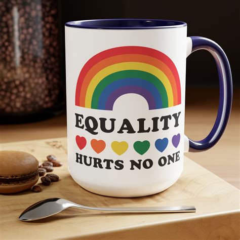 Equality Hurts No One Lgbtq Mug Gay Pride Coffee Cup Lgbtq Ally Mug Rainbow Pride Present