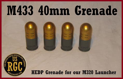m433 hedp 40mm grenade inert training round for 40mm launchers the united states replica gun