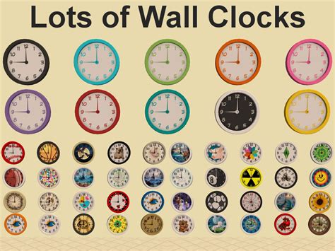 Mod The Sims Lots Of Wall Clocks