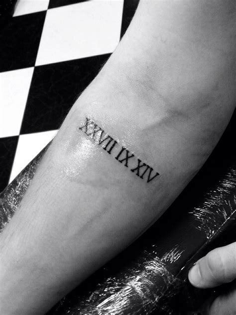 Xxvii Ix Xiv Roman Numerals Tattoo