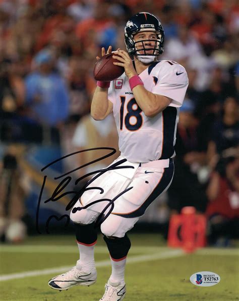 Peyton Manning Autographedsigned Denver Broncos 8×10 Photo Bas 26903
