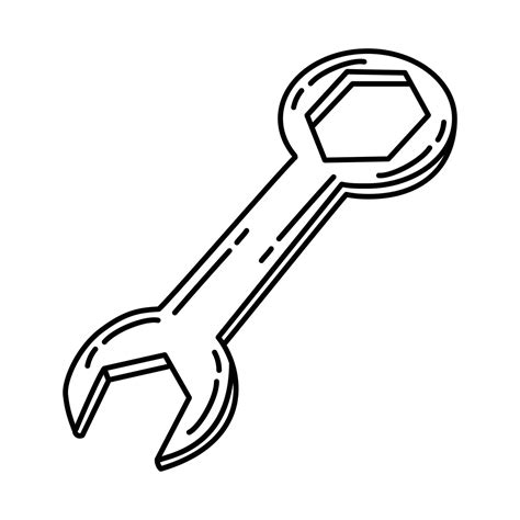 Spanner Icon Doodle Hand Drawn Or Outline Icon Style 3216387 Vector