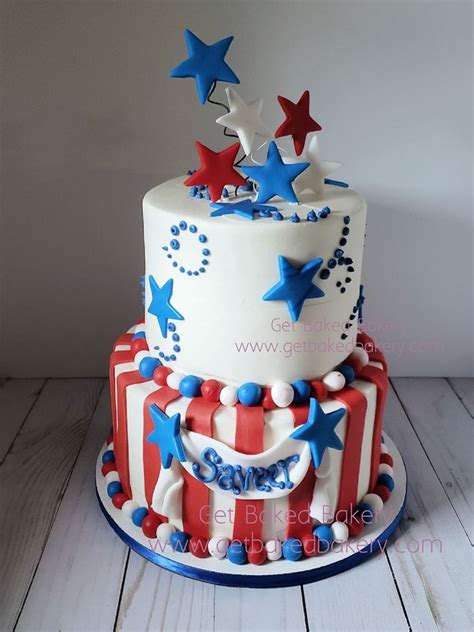 From easter cakes to christmas cookies, you can send the very best and they won't be able to resist. 4th of July Themed Birthday Cake | Cake, Birthday cake ...