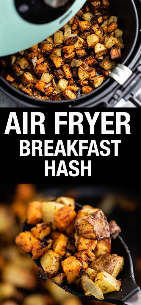 Our collection of air fryer recipes. Crispy Air Fryer Breakfast Hash Recipe - Build Your Bite