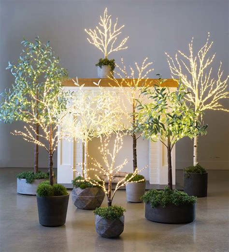 Indoor Outdoor Faux Lighted Olive Tree Vivaterra