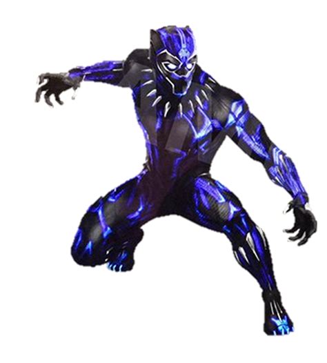 Black Panther Glow Suit 1 Transparent By Captain Kingsman16 On Deviantart