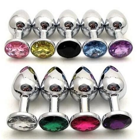1 Pcs Hot Anal Toys Butt Plug Booty Beads Stainless Steelcrystal