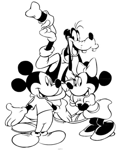 Mickey Donald And Goofy Coloring Pages