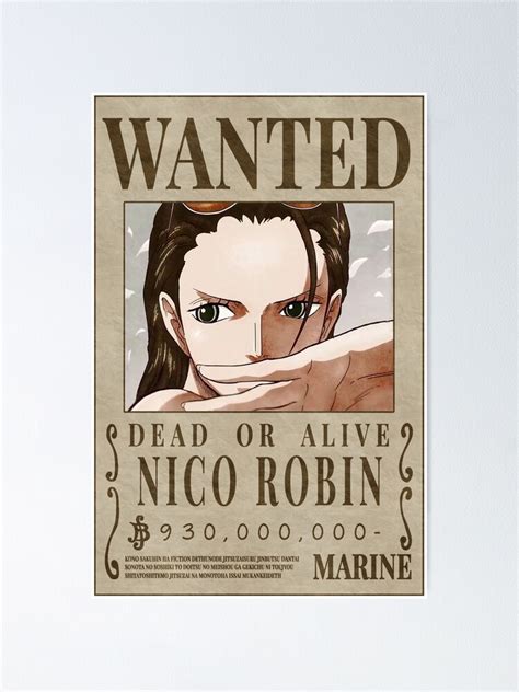 Robin Wanted Poster Post Wano Updated Bounty Poster Posters Sold By Mila Sku