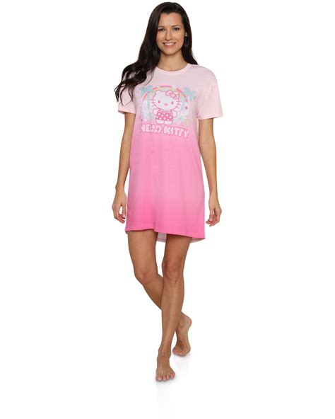 Hello Kitty Disney Womens Dorm Nightgowns Soft Night Shirt Graphic