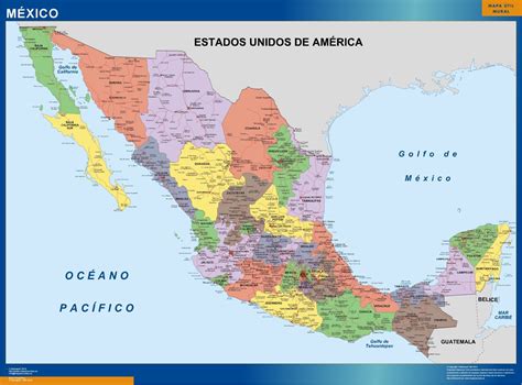 Mapas México Comprar Mapa Póster Plastificado O Magnético Mapas