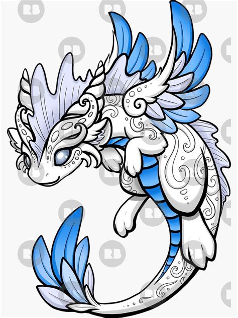 Air Dragon Sticker For Sale By Rebecca Golins Cute Dragon Drawing