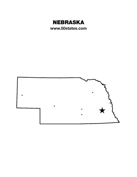 Nebraska Map Outline World Map Gray