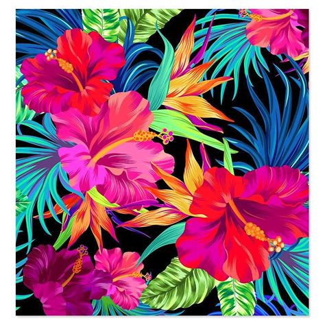 Floral Tropical Art Tropical Painting Flower Painting