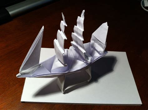 149 The Black Pearl In A Bottle Setting The Crease Origami Ship