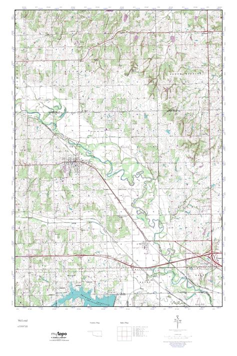 Mytopo Mcloud Oklahoma Usgs Quad Topo Map