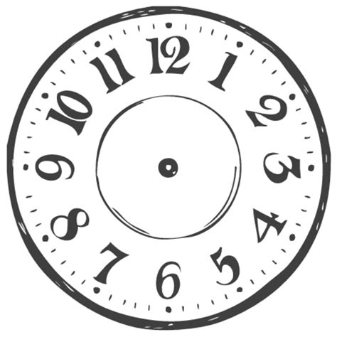 Zur anzeige der uhrzeit ist das zifferblatt in gleichmäßige abschnitte unterteilt. runder Stempel, Uhr ohne Zeiger, dm 3 cm, im Bastelshop ...