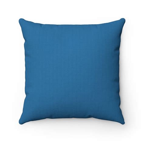 Solid Blue Square Throw Pillow Decorative Pillow Washable Etsy