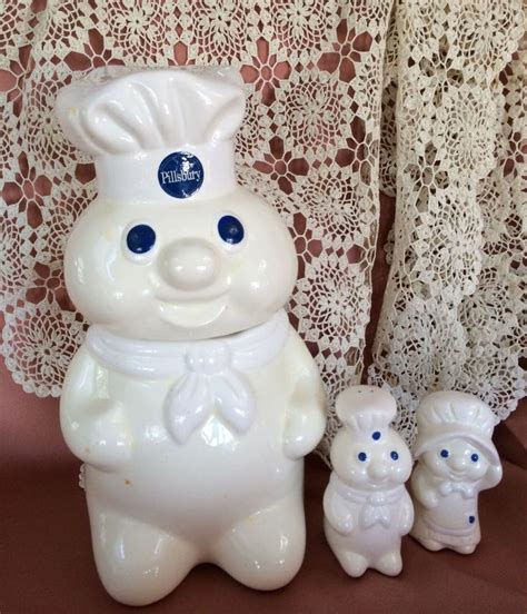 The result of this inspiration is magically delicious sugar cookie dough with small, but colorful marshmallow pieces. Pillsbury Dough Boy cookie jar; Pillsbury Dough Boy salt ...
