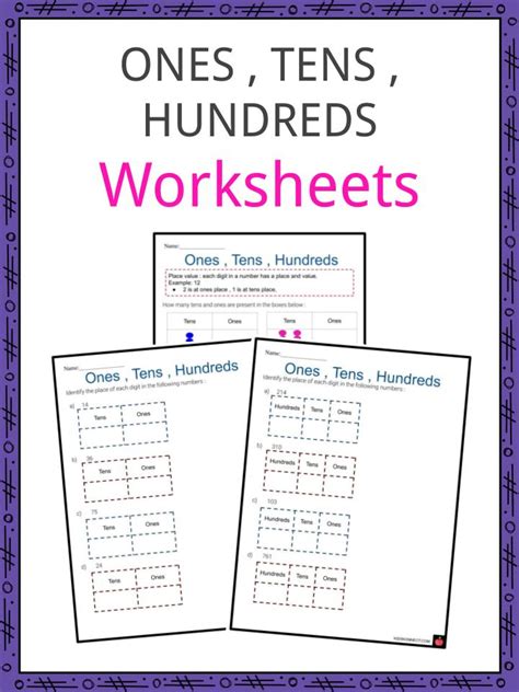 Ones Tens Hundreds Worksheets Units Place Value Worksheets