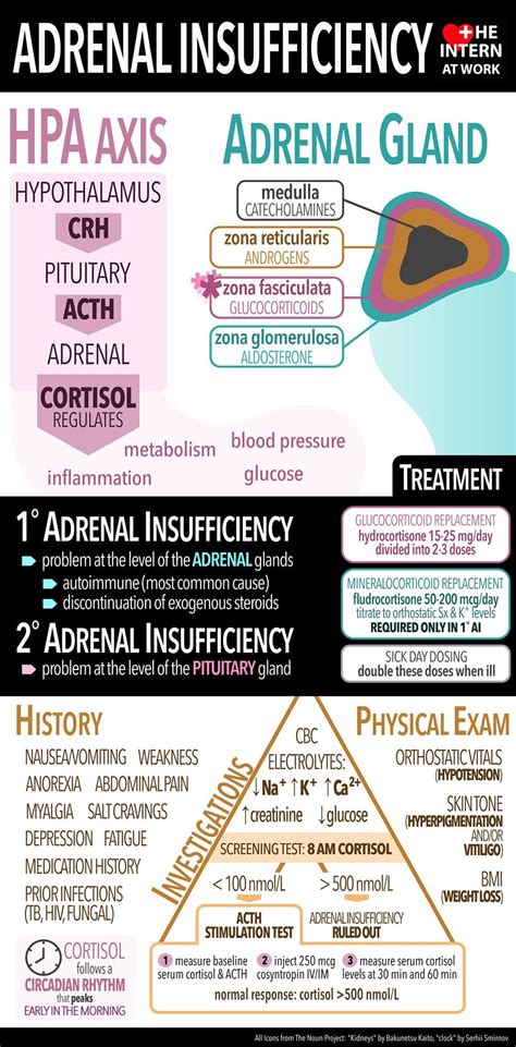 Adrenal Insufficiency Infographic Adrenal Insufficiency Adrenals