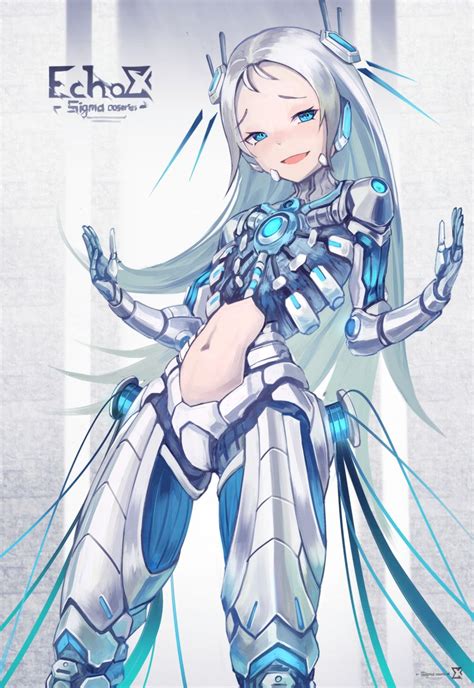 1girl D Android Blueeyes Commentary Englishcommentary Handsup