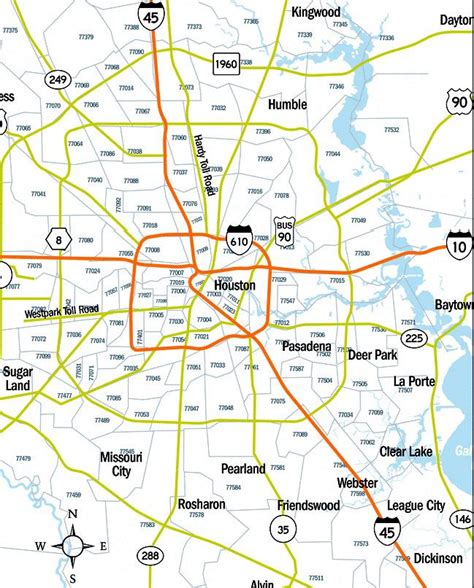 Zip Code Map For Houston Tx And Surrounding Areas Map Of World