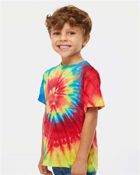 Dyenomite 330ms Toddler Spiral Tie Dyed T Shirt