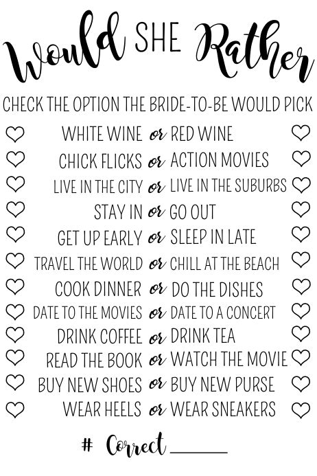Bridal Shower Game Template Postermywall