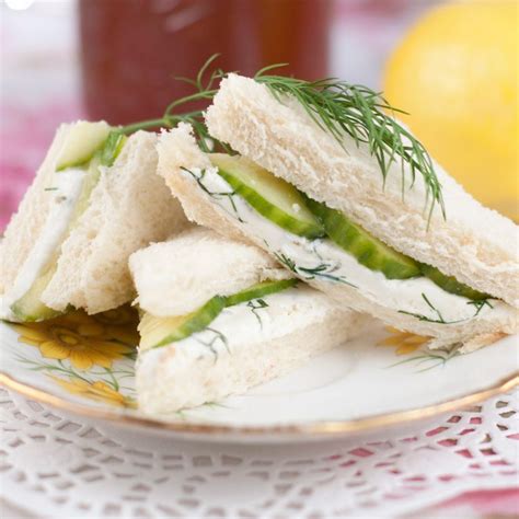 English Cucumber And Dill Tea Sandwiches Wishes And Dishes