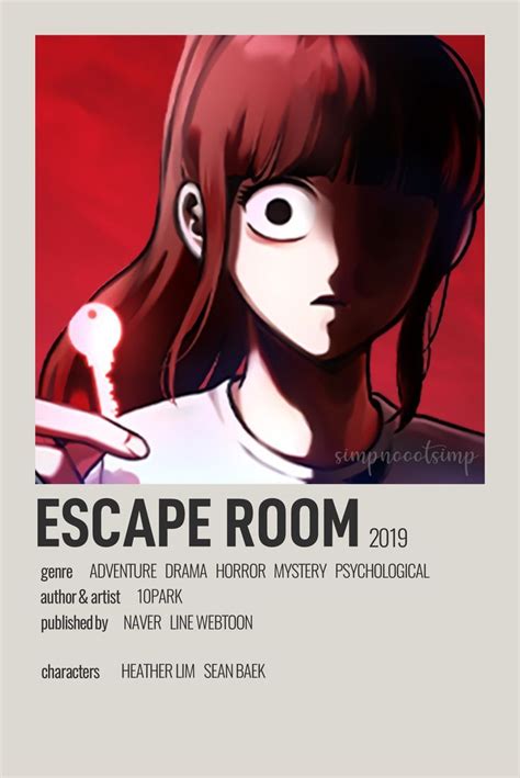 Escape Room Minimalist Poster Anime Shows Anime Printables Anime