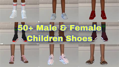 The Sims 4 Cc 50 Children Shoes Plus Folder Download Youtube