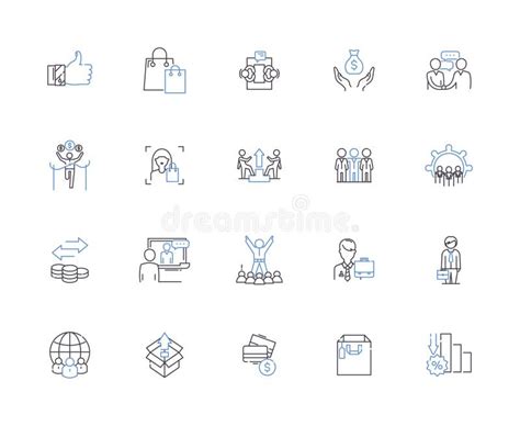 Customer Relationship Management Outline Icons Collection Crm