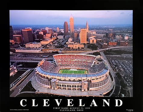 Cleveland Browns Stadium From Above Poster Print Aerial Views