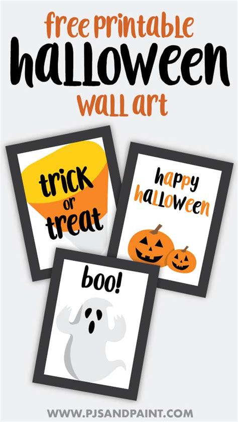 Free Printable Halloween Wall Art Diy Halloween Decor