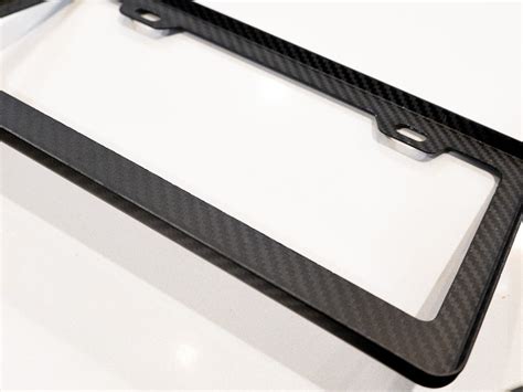 Real Carbon Fiber License Plate Frame 100 Twill Weave Carbon Fiber