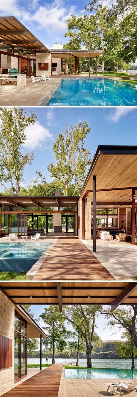 Read our review guideline write a review Texas Lakeside House Has An Exterior Of Wood, Limestone ...