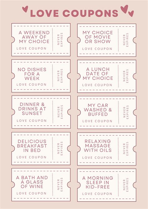free printable love coupon templates canva 55 off