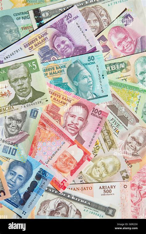 Variety Of The African Banknotes Stock Photo Alamy