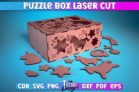 Puzzle Box Laser Cut Svg Baby Game Svg Graphic By The T Store Design