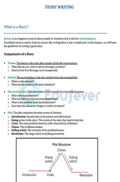 Cbse Class 6 English Story Writing In Pdf