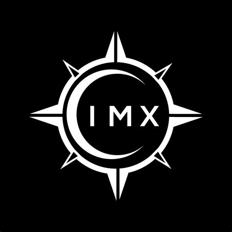 Imx Abstract Technology Circle Setting Logo Design On Black Background