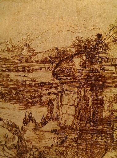 Landscape Arno Leonardo Da Vinci 1473 Maestros