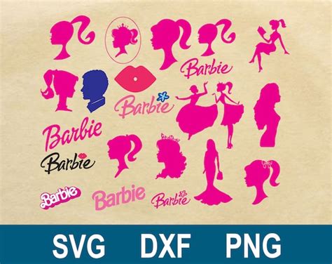 Barbie SVG DXF PNG Clipart Silhouette And Cut Files Etsy